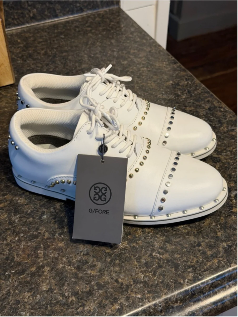 NWT G/Fore Ladies Welt Stud Gallivanter Golf Shoes White Women's 6.5